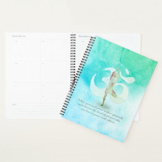 JGA Instructor Meditation Tree Pose Om Sign Quote Planner (Display)