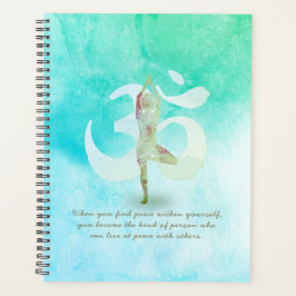 JGA Instructor Meditation Tree Pose Om Sign Quote Planner