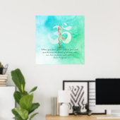 JGA Instructor Meditation Tree Pose Om Sign Quote Poster (Thuiskantoor)