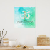 JGA Instructor Meditation Tree Pose Om Sign Quote Poster (Keuken)