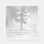 JGA Instructor Meditation Tree Pose Om Sign Quote Servet (Voorkant)