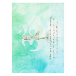 JGA Instructor Meditation Tree Pose Om Sign Quote Tafelkleed