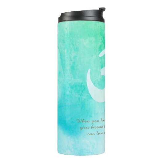 JGA Instructor Meditation Tree Pose Om Sign Quote Thermosbeker (Gedraaid links)