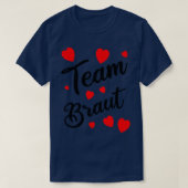 JGA Team bruid met harten T-shirt (Design voorkant)