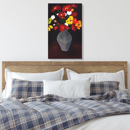 JGM - flowers of memory Canvas Afdruk (Insitu (Slaapkamer))