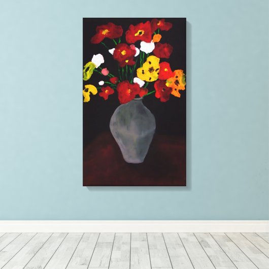 JGM - flowers of memory Canvas Afdruk (Insitu (Houten vloer))