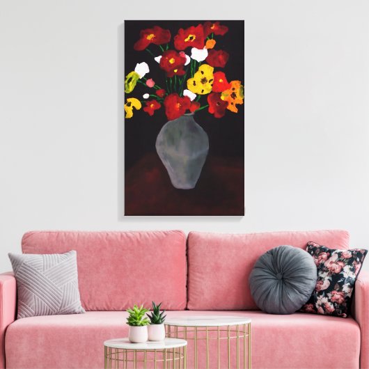 JGM - flowers of memory Canvas Afdruk (Insitu (Woonkamer))