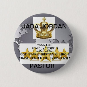 JGPCWC GOD STAR CHRISTELIJKE CHURCH BADGE ERASER RONDE BUTTON 5,7 CM