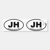 JH Jackson Hole Wyoming Bumpersticker (Voorkant)