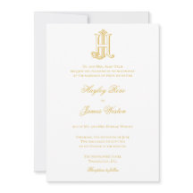 JH Monogram of HJ Monogram Wedding Invitaties