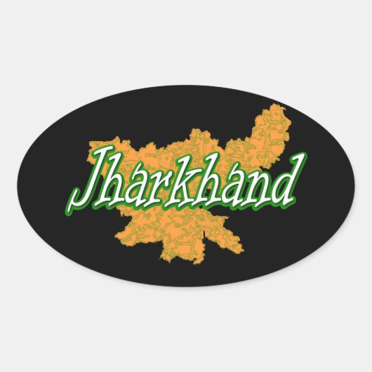 Jharkhand Ovale Sticker (Voorkant)