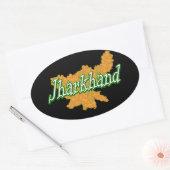 Jharkhand Ovale Sticker (Envelop)