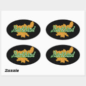 Jharkhand Ovale Sticker (Vel)