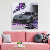 Jhgf olie Zwart Lyon ontwerp Canvas Afdruk (Insitu (Woonkamer))