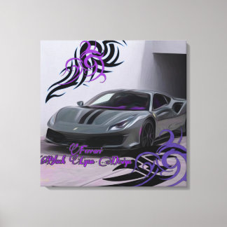 Jhgf olie Zwart Lyon ontwerp Canvas Afdruk