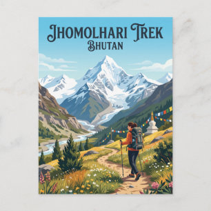 Jhomolhari Trek Bhutan Briefkaart