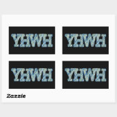 JHWH-1 RECHTHOEKIGE STICKER (Vel)