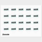 JHWH Cadre 3D Ronde Sticker (Vel)