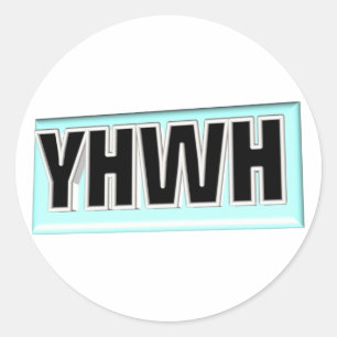 JHWH Cadre 3D Ronde Sticker
