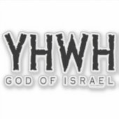 JHWH (HEERE) God van Israël Sticker (Voorkant)