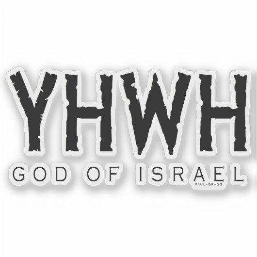JHWH (HEERE) God van Israël Sticker (Voorkant)