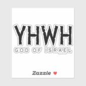 JHWH (HEERE) God van Israël Sticker (Vel)