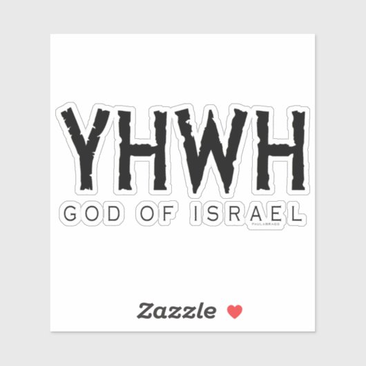 JHWH (HEERE) God van Israël Sticker (Vel)