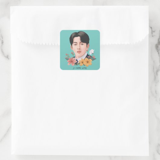 Ji Chang Wook Vierkante Sticker (Tas)