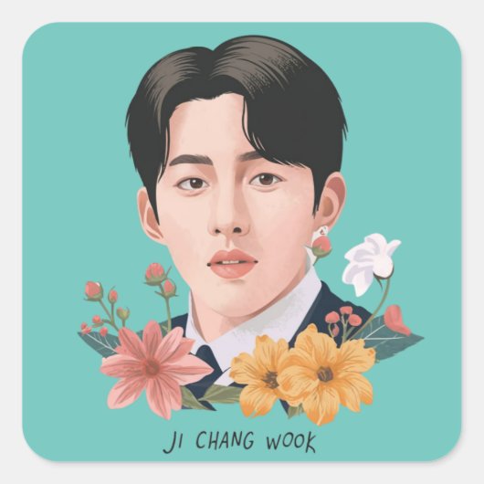 Ji Chang Wook Vierkante Sticker (Voorkant)