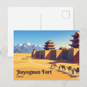Jiayuguan Fort China Briefkaart (Voorkant / Achterkant)