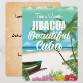 Jibacoa Cuba strand vakantieposter Kaart (Voorkant / Achterkant)