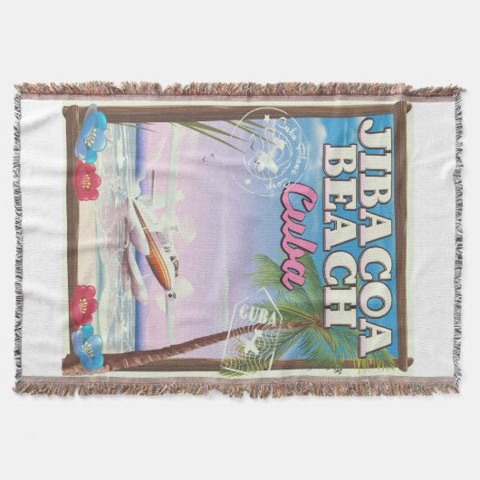 Jibacoa strand Cuba reisposter Deken (Voorkant)