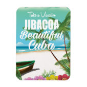 Jibacoa strand Cuba reisposter Magneet (Verticaal)