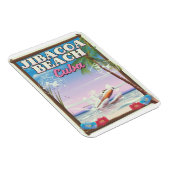 Jibacoa strand Cuba reisposter Magneet (Rechterzijde)