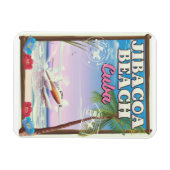 Jibacoa strand Cuba reisposter Magneet (Horizontaal)