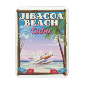 Jibacoa strand Cuba reisposter Magneet (Verticaal)