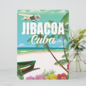 Jibacoa strand vakantieposter kaart (Staand voorkant)