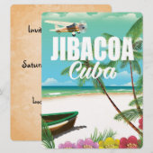 Jibacoa strand vakantieposter kaart (Voorkant / Achterkant)
