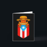 Jibaro Coqui Kikker Puerto Rico Vlag Boricua Zak  Kaart<br><div class="desc">Jibaro Coqui Kikker Puerto Rico Vlag Boricua Zak Borinquen</div>