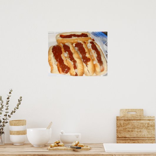 jibjab hotdogs poster (Keuken)