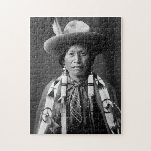 Jicarilla Apache Cowboy - Edward S. Curtis 1905 Legpuzzel (Verticaal)