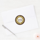 Jiddisch Een Freilichen Purim Gold Seal Luxe Ronde Sticker (Envelop)