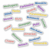 Jiddische Beledigingen Sticker (Voorkant)