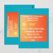 Jiddische Weerbericht Briefkaart (Voorkant / Achterkant)