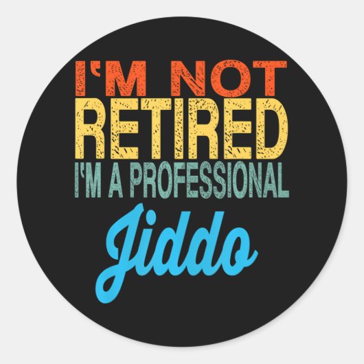 Jiddo Arab Grandpa - Arabische Vaderdag Ronde Sticker (Voorkant)