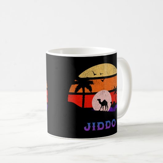 Jiddo Retro Sunset Ocean Grootvader Koffiemok (Voorkant rechts)