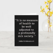 Jiddu Krishnamurti - Zieke samenleving - Filosofie Kaart (Gele Bloem)