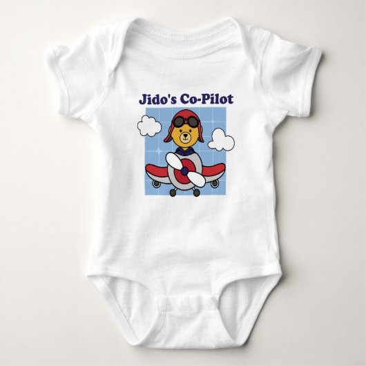 Jido's Co-Pilot - Lieve Vliegtuig Romper (Voorkant)