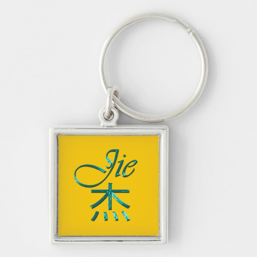 JIE Name-Branded Gift Key-chain of Rits-pull Sleutelhanger (Voorkant)