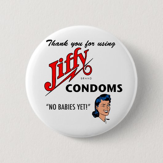 Jiffy Brand Condom Gear! Ronde Button 5,7 Cm (Voorkant)